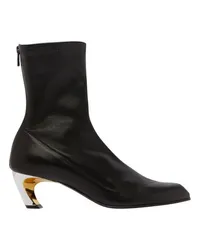 Alexander McQueen Lederstiefel Armadillo Black