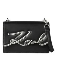 Karl Lagerfeld Kleine Schultertasche mit K/Signatur Black