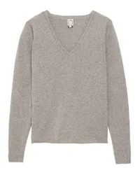 Inès de la Fressange Pullover Morgane mit V-Ausschnitt Grey