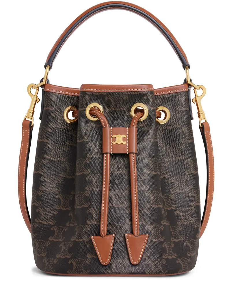 Celine Clara-Tasche aus Triomphe-Canvas und Kalbsleder 