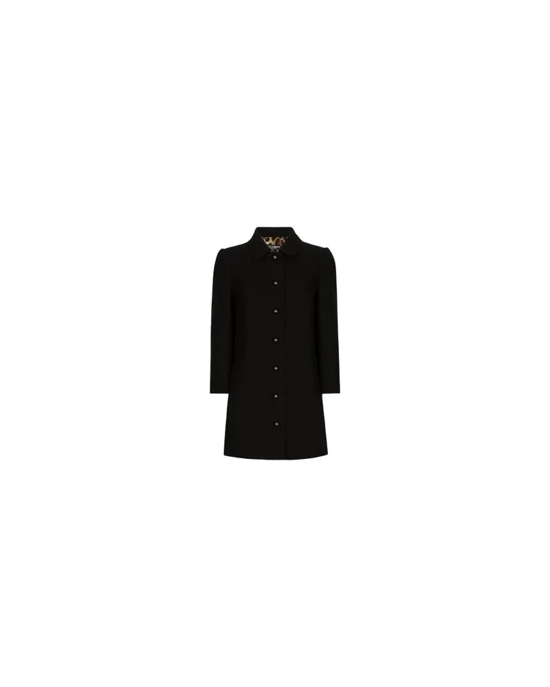 Dolce & Gabbana Kurzer Wollmantel Black