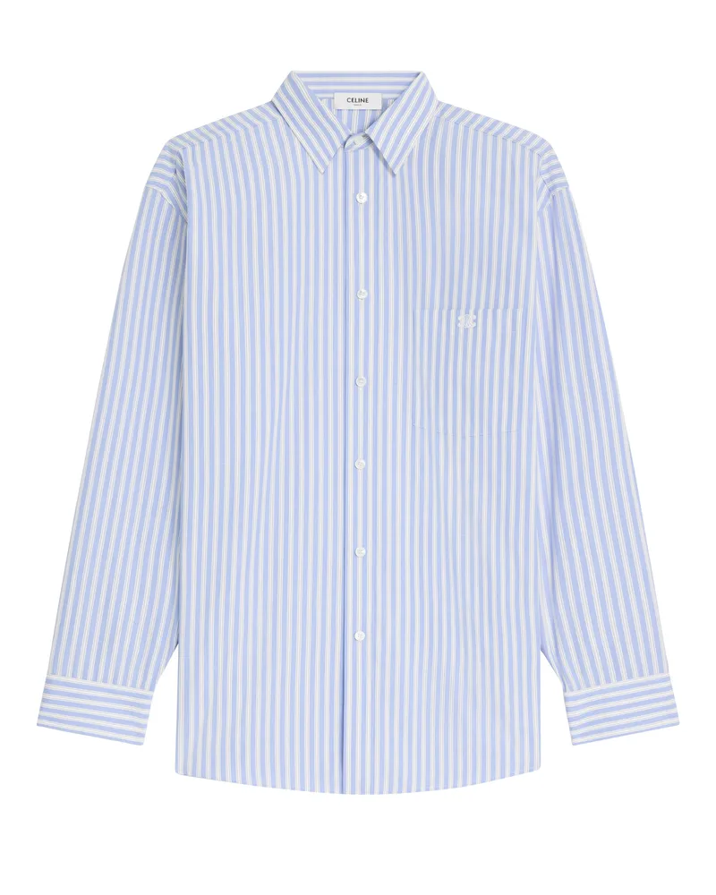 Celine Oversize-Hemd aus gestreifter Baumwoll-Popeline 