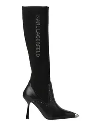 Karl Lagerfeld Pandara Kniehohe Stiefel mit Nieten Black