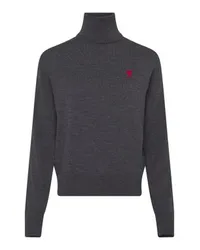 AMI Paris Rollkragenpullover Ami de Cœur Grey