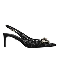 Dolce & Gabbana Spitzen-Slingpumps Rainbow Black