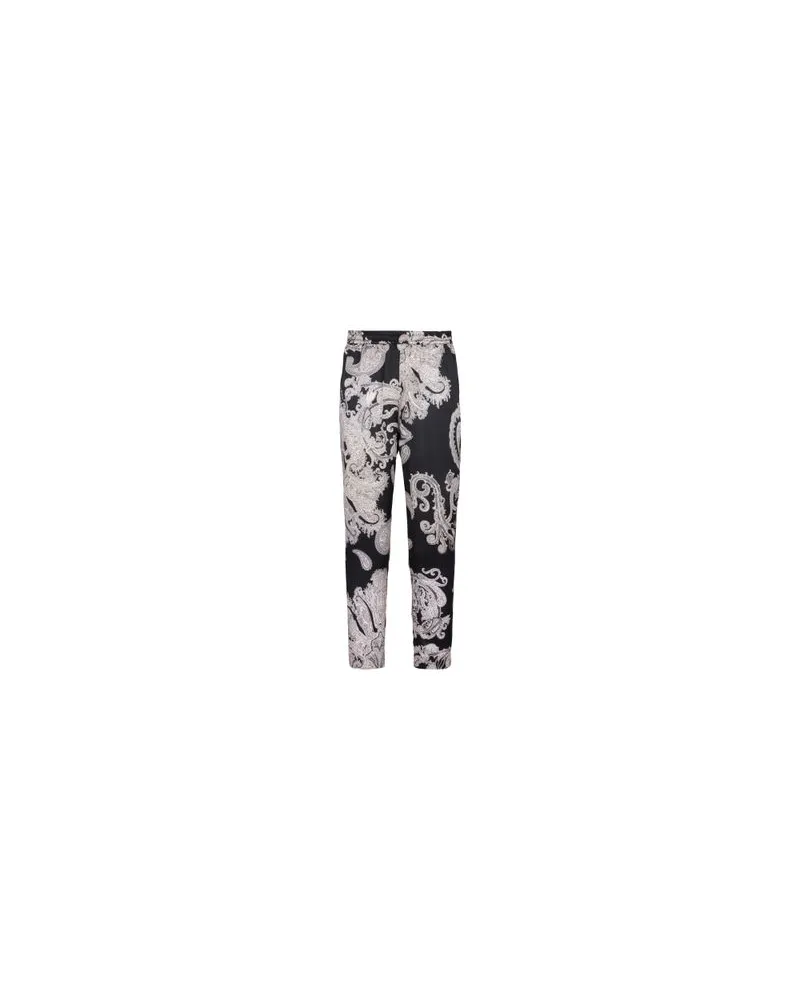 Balmain Hose mit Paisley-Printmotiv Black