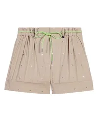 Maje Baumwollshorts mit Nieten White