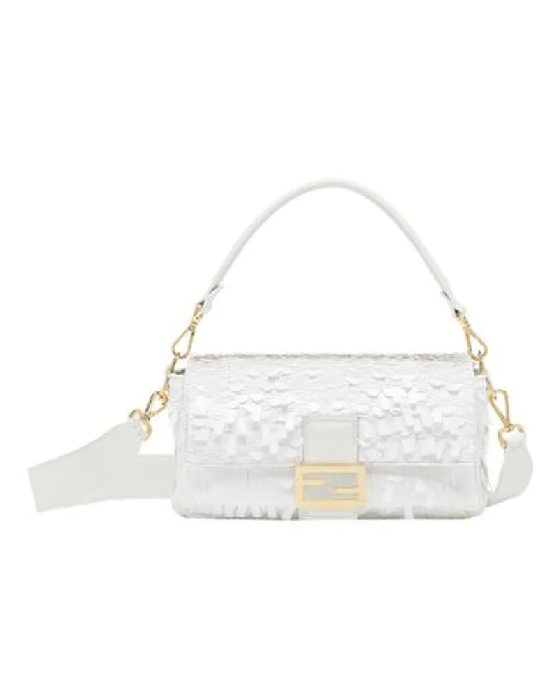 Fendi Baguette Tasche White