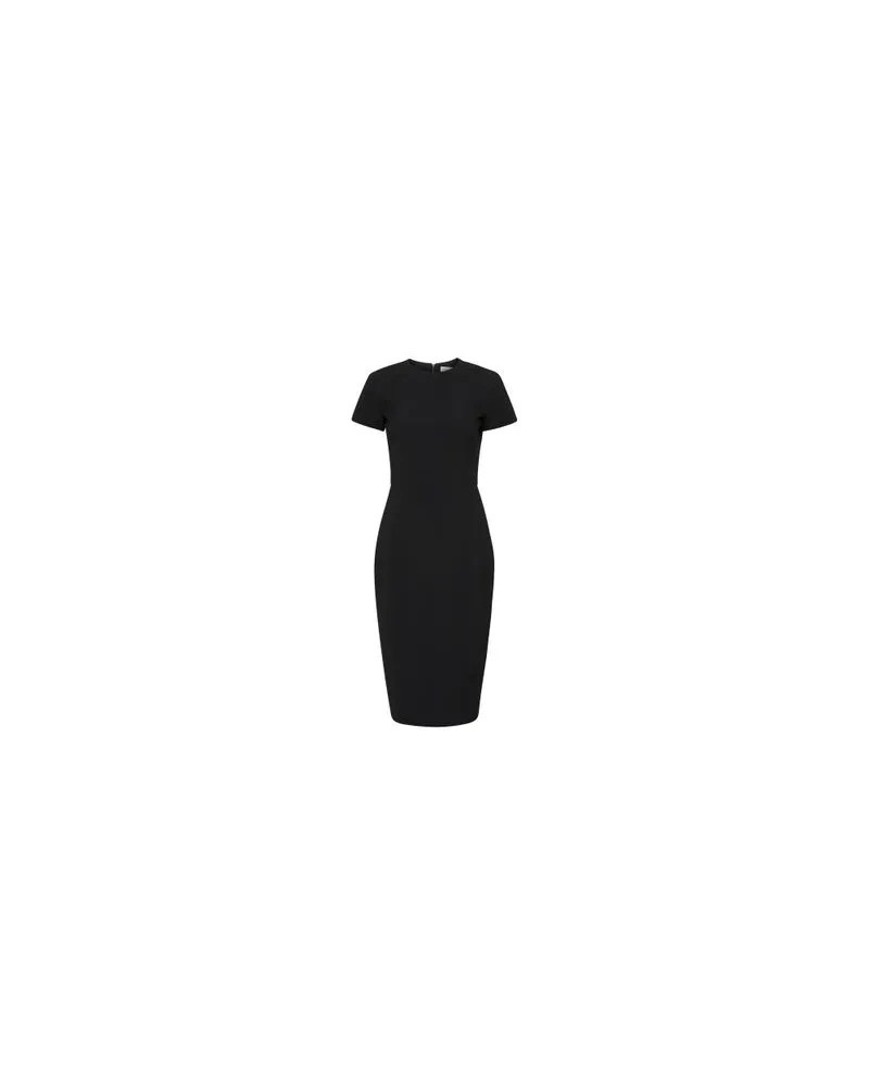 Victoria Beckham Tailliertes T-Shirt-Kleid Black