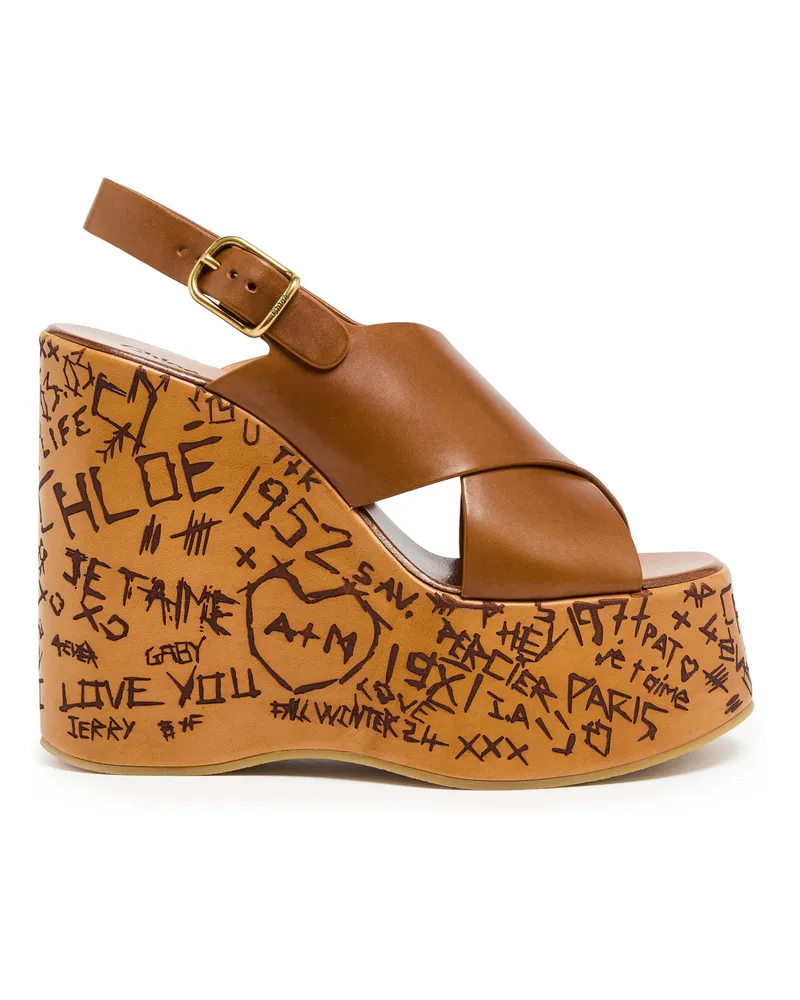 Chloé Sandalen mit Keilabsatz Maxime 130 