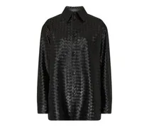 Lässiges Hemd aus Intrecciato-Leder