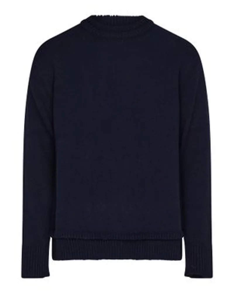 Maison Margiela Pullover Mit Ellbogen-Aufnähern Blue