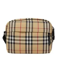 Burberry Messenger Bag Checked Shell Beige