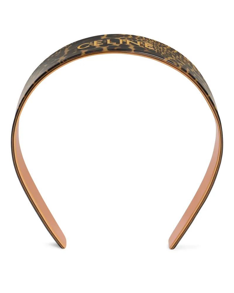 Celine haaraccessoires haarreif aus acetat und stahl Brown