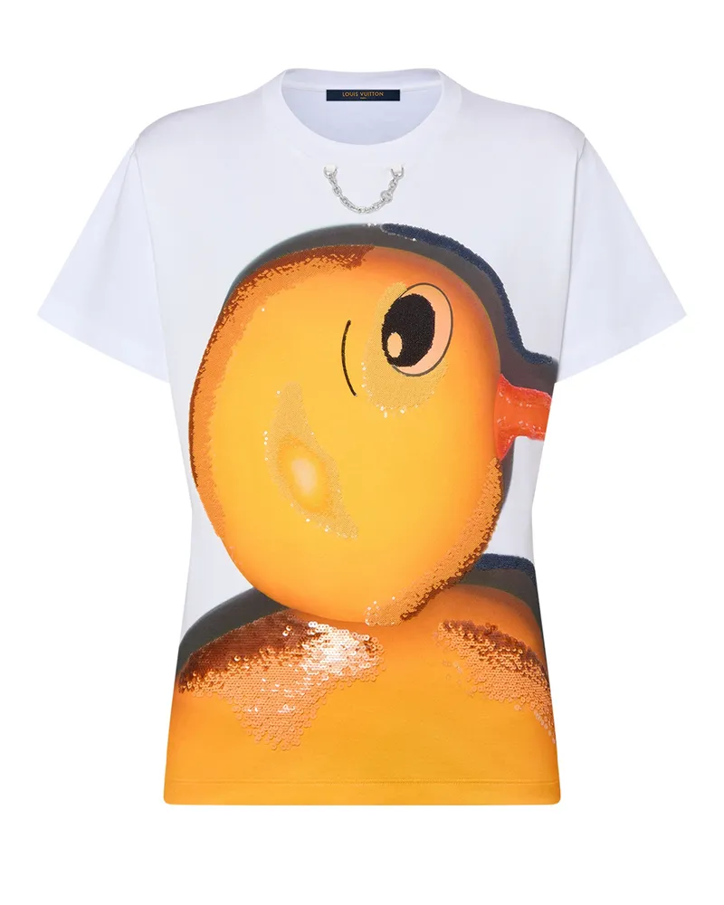 Louis Vuitton T-Shirt mit Duck-Motiv aus Pailletten 