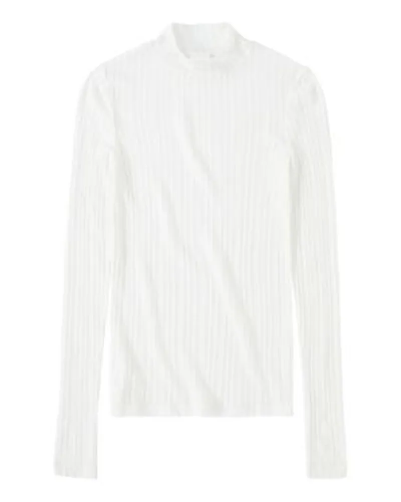 Closed Langarmshirt mit Rundhalsausschnitt Off-white