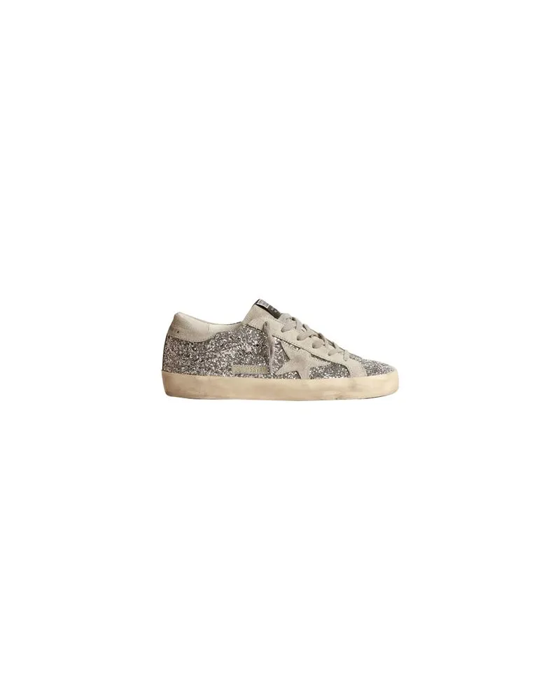 Golden Goose Super-Star glitter sneakers Silver