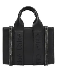 Chloé Kleine Cabas-Tasche Woody Black