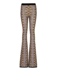 Balmain Strickhose in Python-Optik Brown