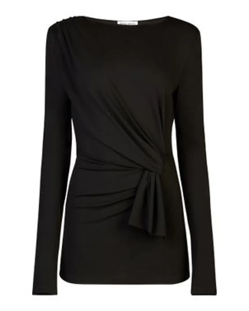 Nina Ricci Fließendes Jersey-Wickeltop Black