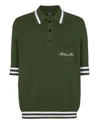 Balmain Strick-Poloshirt Signature Green