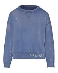 Maison Margiela Sweatshirt mit handgeschriebenem Logo Purple