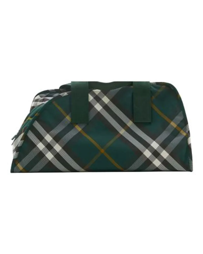 Burberry Duffle Bag Checked Shield Green