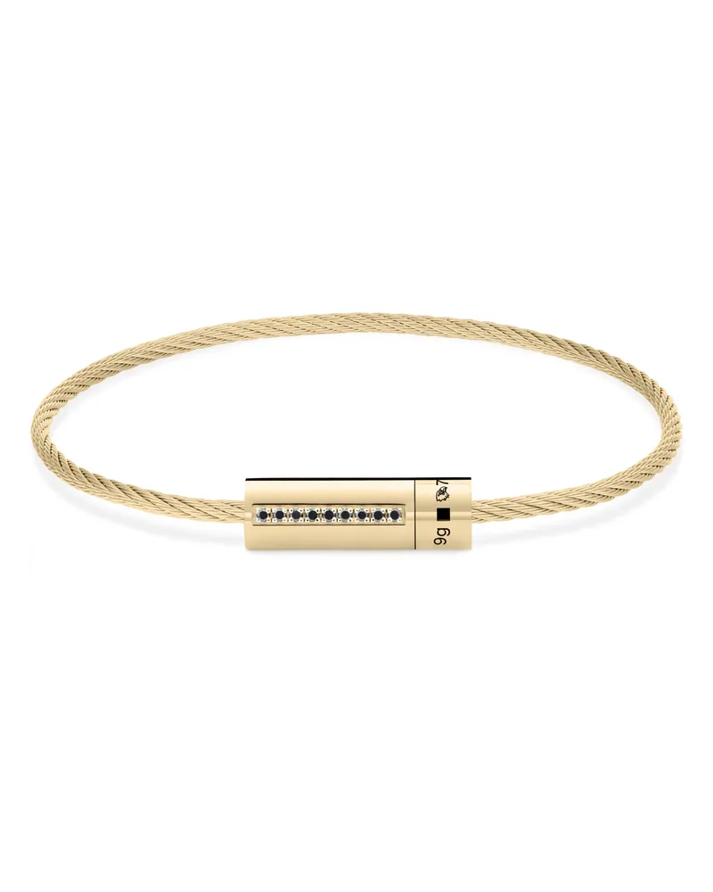 Le Gramme Kabelarmband mit Serti-Diamanten Le 9 g Gold