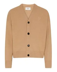 AMI Paris Cardigan Ami de Cœur Beige