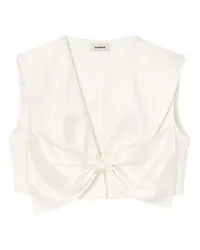 Sandro Kurzes Satin-Top White