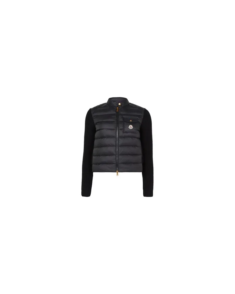 Moncler Bi-material jacket Black