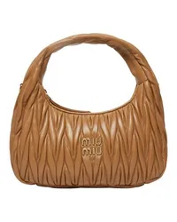 Miu Miu Hobo Bag Mini Miu Wander Beige