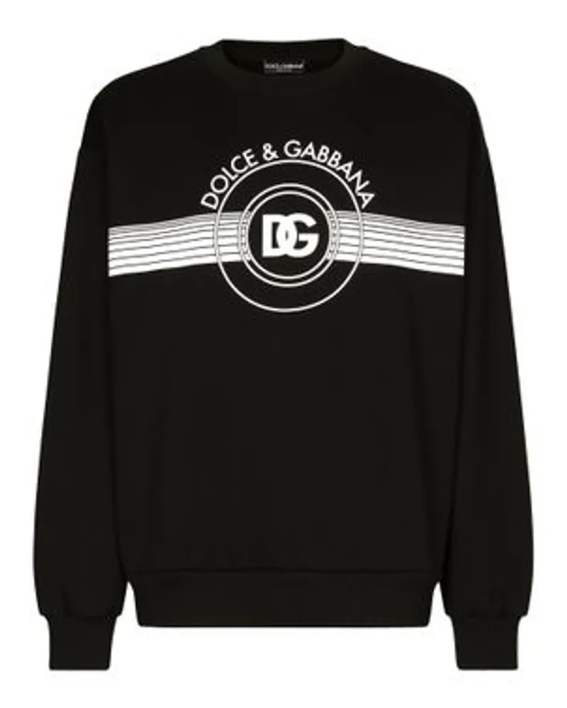 Dolce & Gabbana Jersey-Sweatshirt mit Logodruck Black