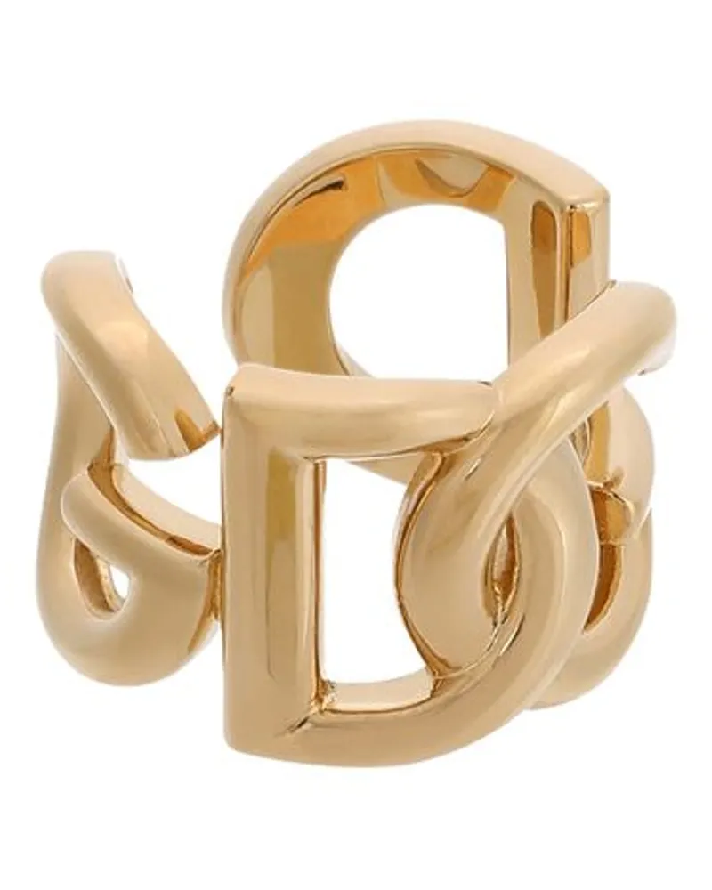 Dolce & Gabbana Ring Mit Dg Logo Gold