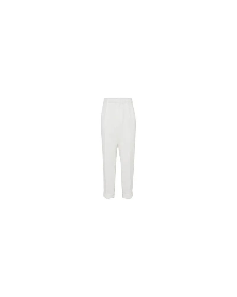 Brunello Cucinelli Hose in Relaxed Fit White