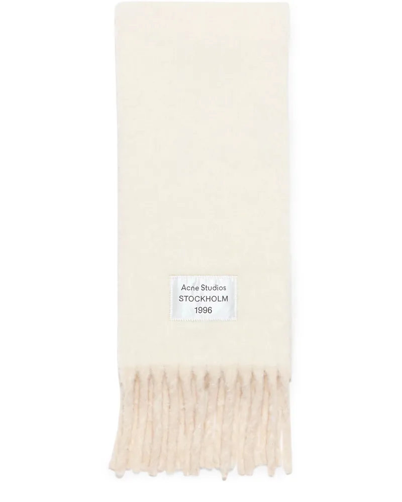 Acne Studios Fransenschal White