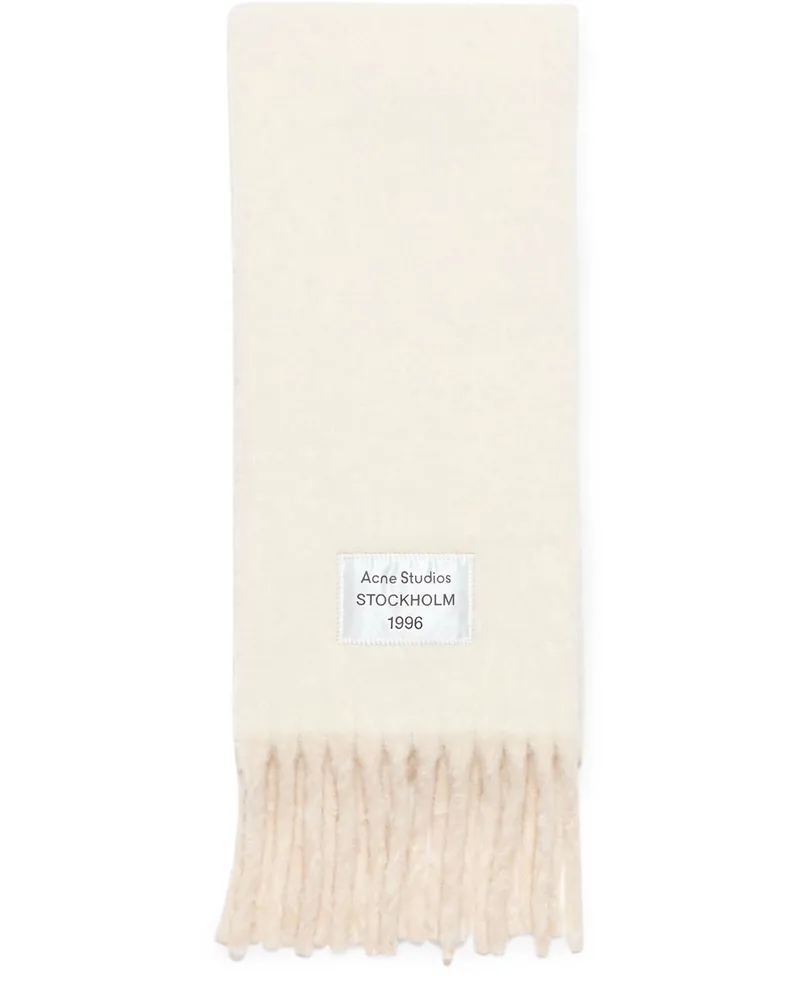 Acne Studios Fransenschal White