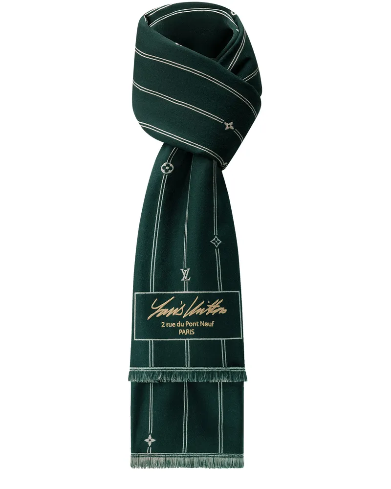 Louis Vuitton Monogram Stripes Stola Green