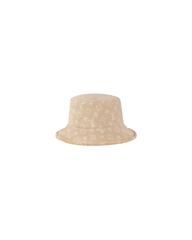 Louis Vuitton Monogram Denim Fischerhut Beige