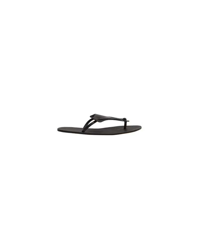 The Row Flip-Flop-Sandalen Helena aus Leder Black