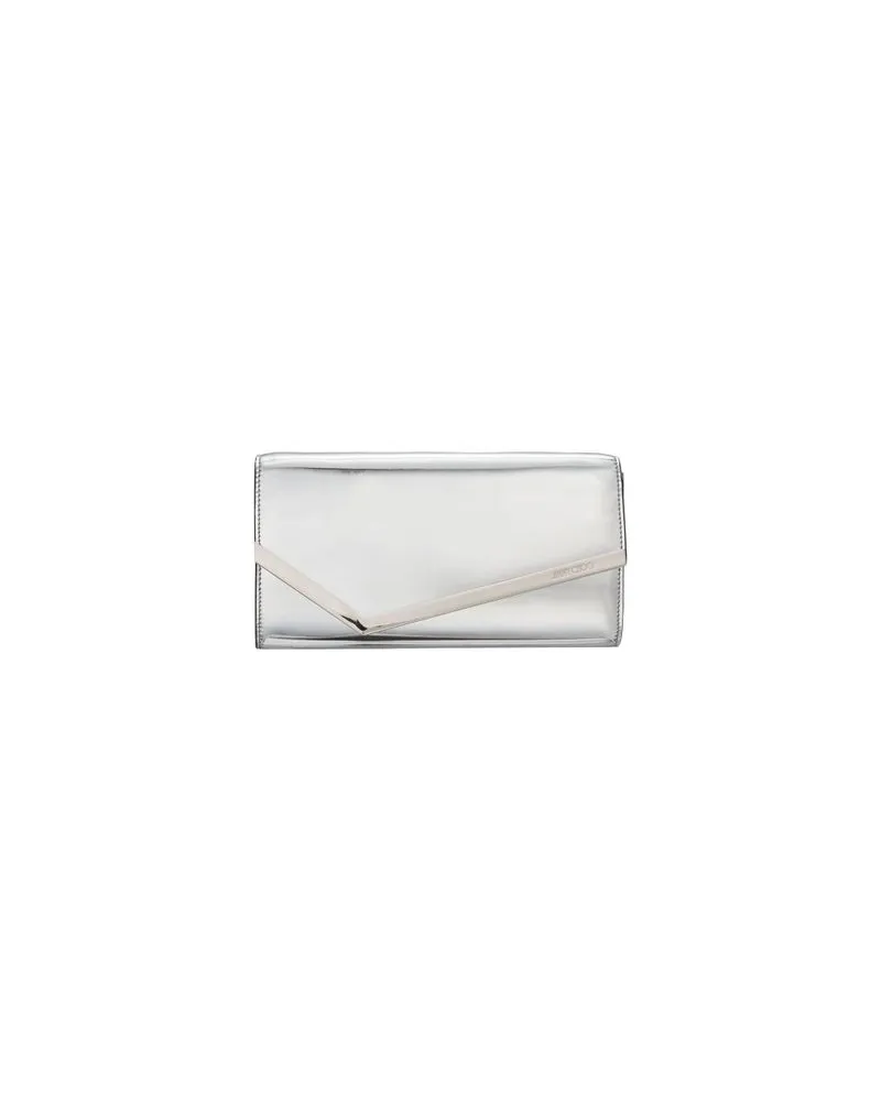 Jimmy Choo Satin Bon Bon bag with crystals Silver