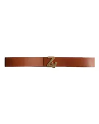 Zadig & Voltaire Gürtel mit ZV-Initiale La Belt Brown