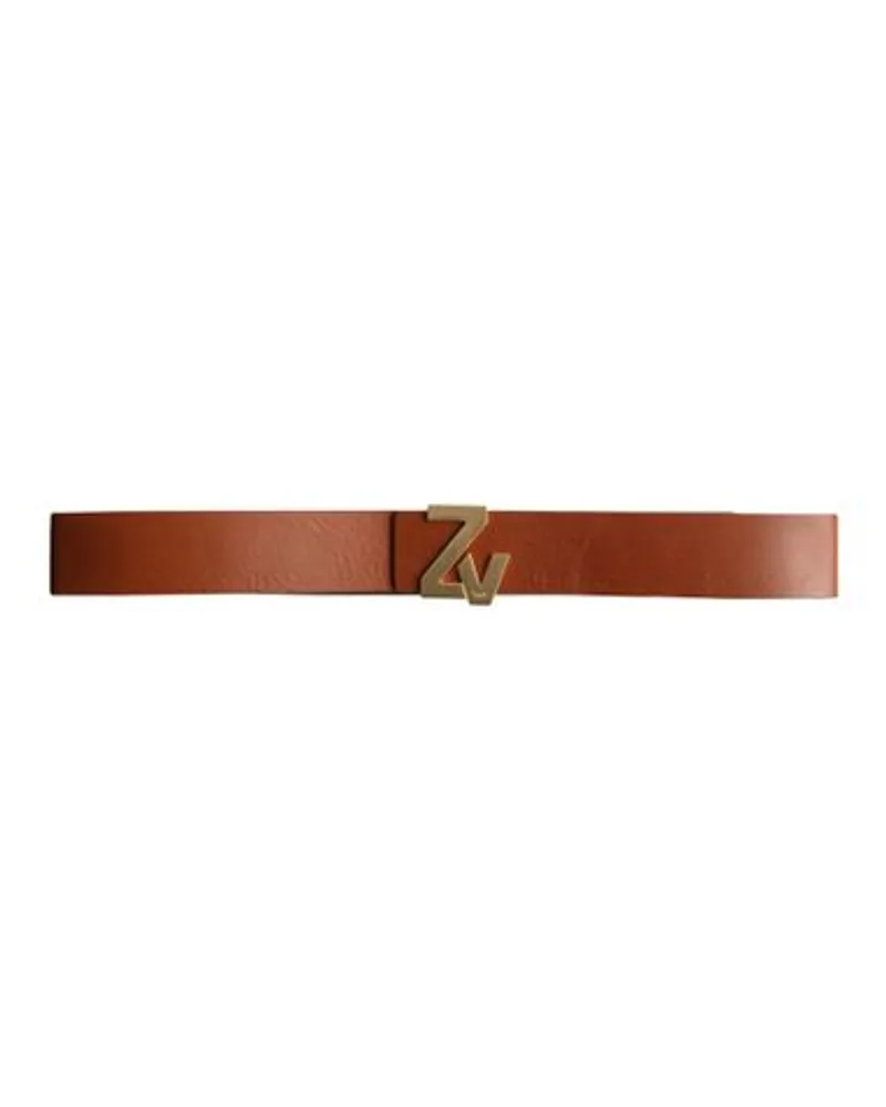 Zadig & Voltaire Gürtel mit ZV-Initiale La Belt Brown