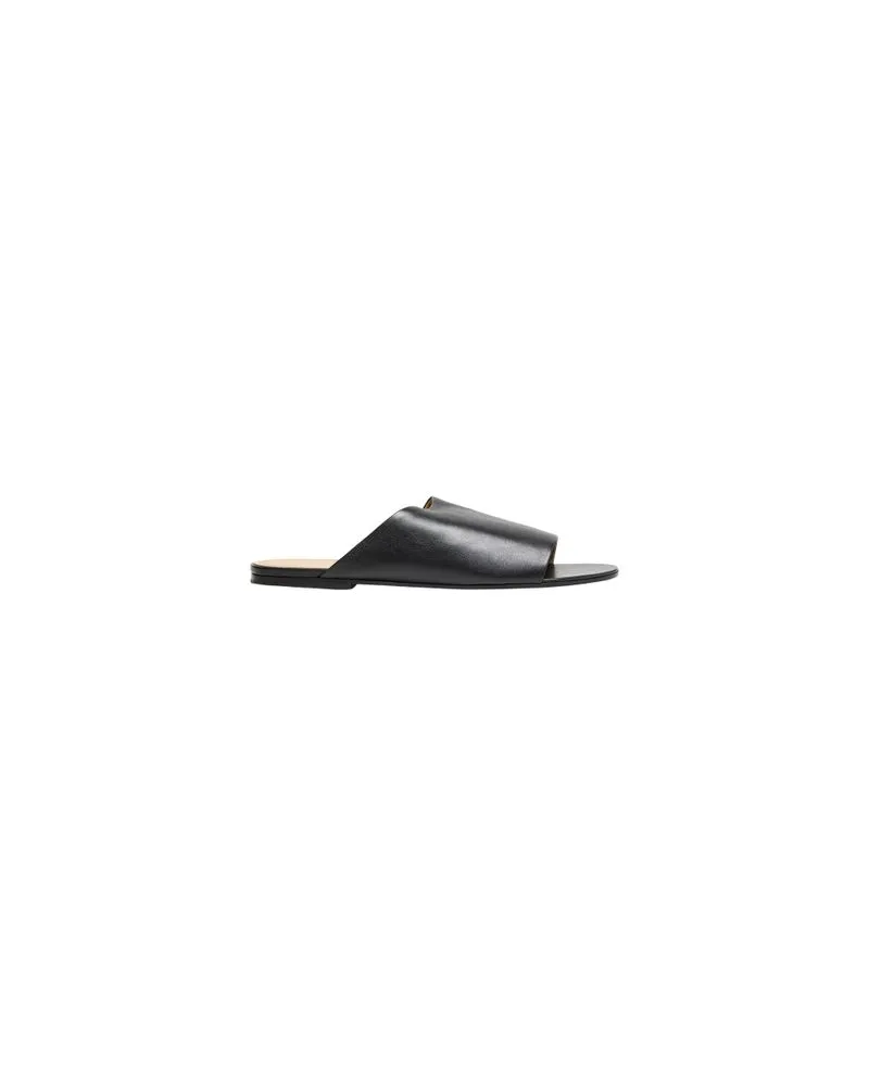 The Row Mules Signum aus Leder Black