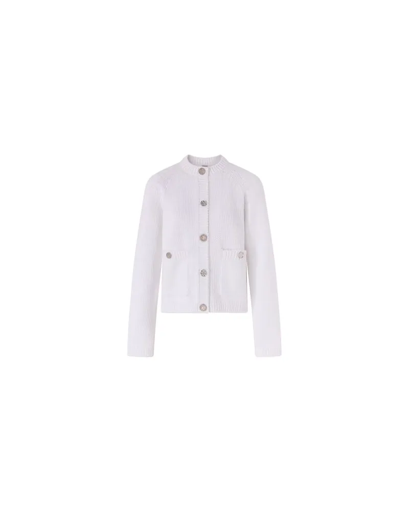 Loewe Jacke mit Reißverschluss aus Baumwolle und Seide White