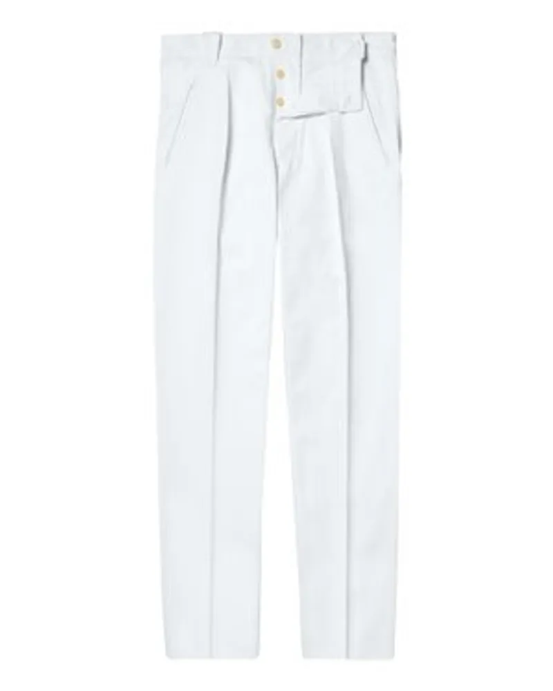 FURSAC Bundfaltenhose White