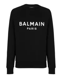 Balmain Sweatshirt mit Printmotiv Balmain Paris Black