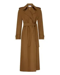 Harris Wharf London Langer Trenchcoat mit Doppelnaht Brown