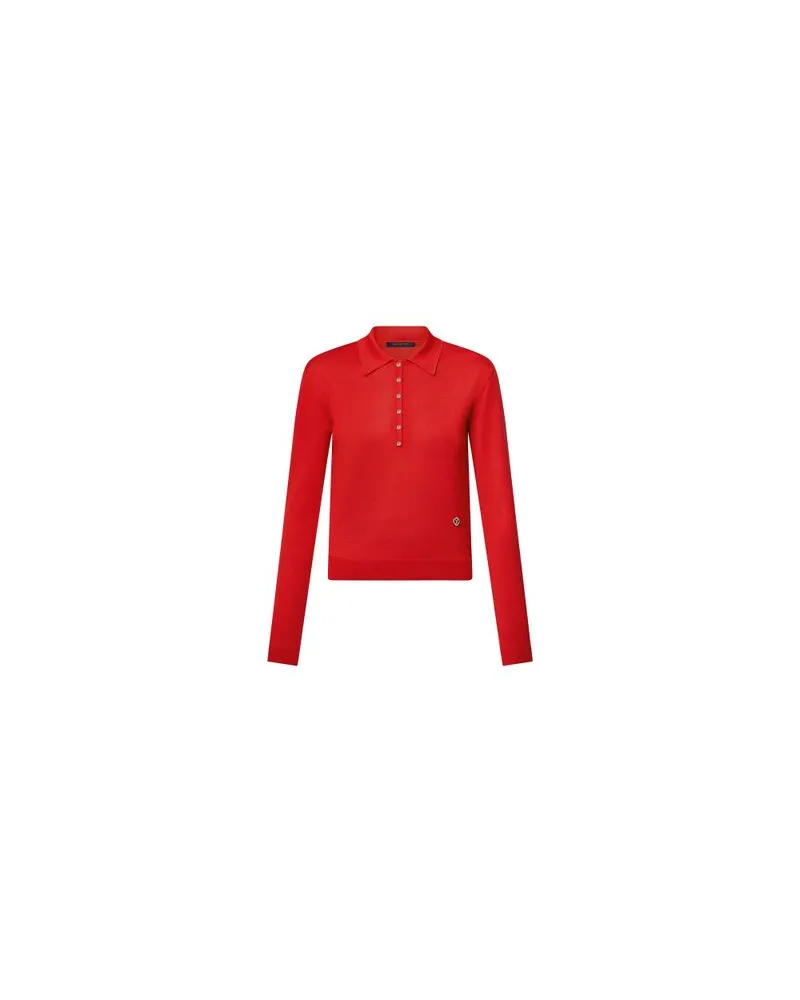 Louis Vuitton Poncho W/ Wide Collar Red
