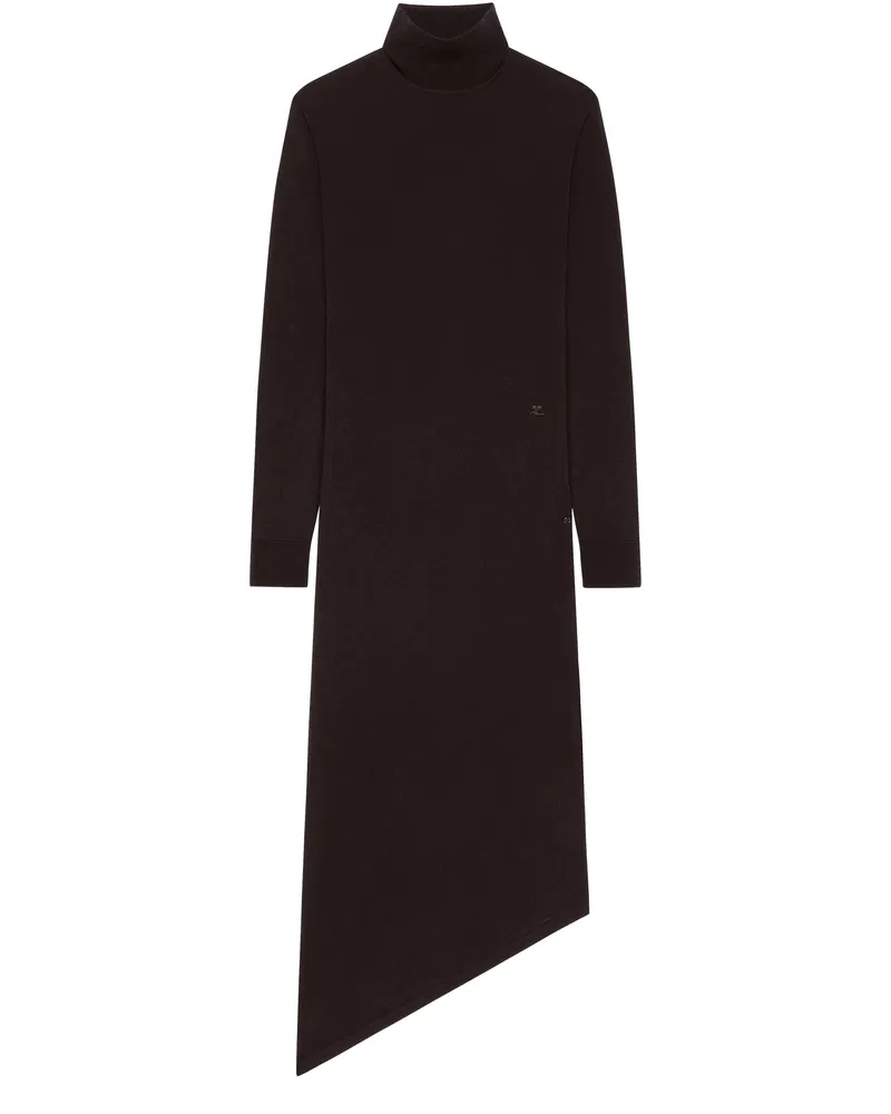 Courrèges One-Shoulder-Midikleid aus Wolle 